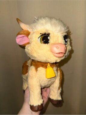 Fur real friends Maggie highland cow feed and follow 11 inch interactive plush
